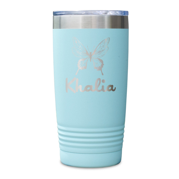 Butterflies Teal Polar Camel Tumbler - 20oz - Single Sided - Approval