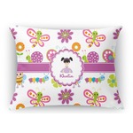 Butterflies Rectangular Throw Pillow Case - 12"x18" (Personalized)