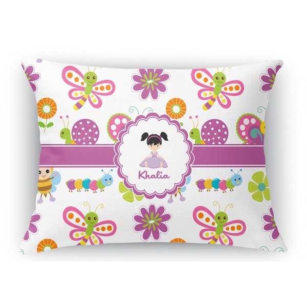 Custom Butterflies Rectangular Throw Pillow Case (Personalized)