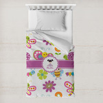Butterflies Toddler Duvet Cover w/ Name or Text