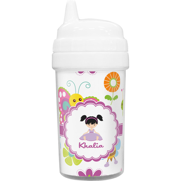 Custom Butterflies Toddler Sippy Cup (Personalized)
