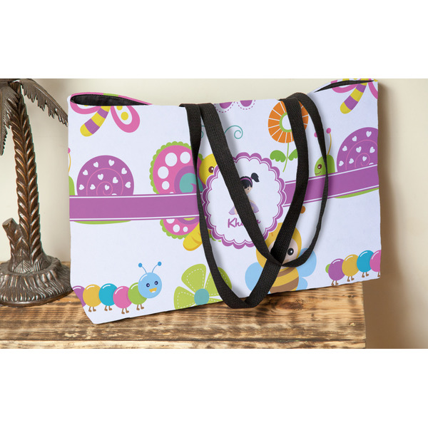 Butterflies Tote w/Black Handles - Lifestyle View