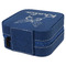 Butterflies Travel Jewelry Boxes - Leather - Navy Blue - View from Rear