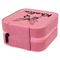 Butterflies Travel Jewelry Boxes - Leather - Pink - View from Rear
