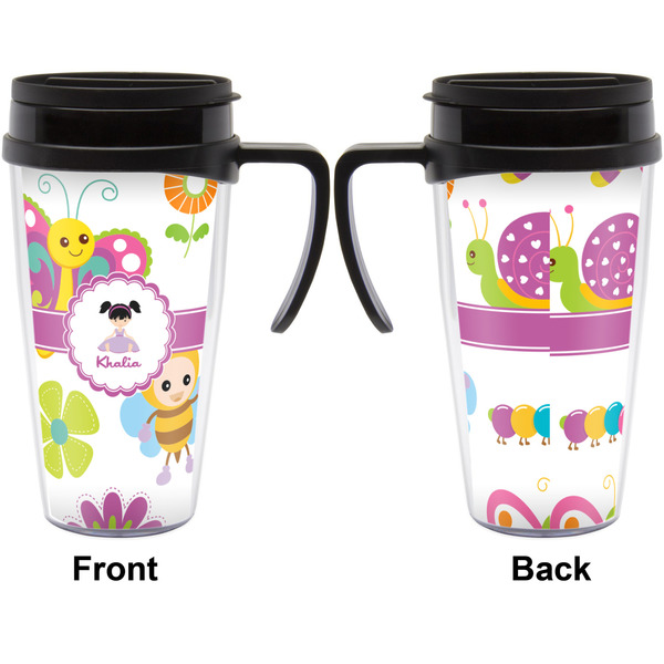 Butterflies Travel Mug with Black Handle - Approval