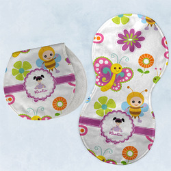 Butterflies Burp Pads - Velour - Set of 2 w/ Name or Text