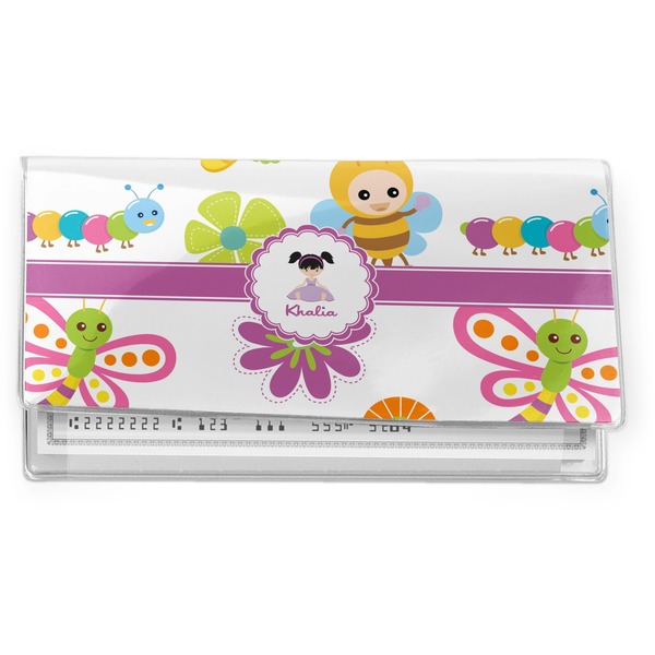 Custom Butterflies Vinyl Checkbook Cover (Personalized)