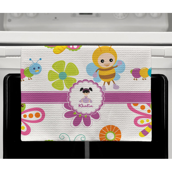 Butterflies Waffle Weave Towel - Full Color Print - Lifestyle2 Image