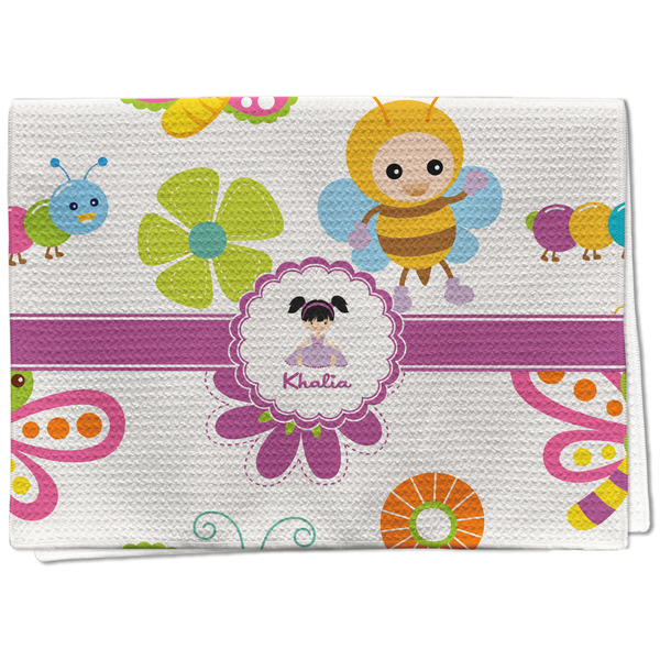 Custom Butterflies Kitchen Towel - Waffle Weave - Full Color Print (Personalized)