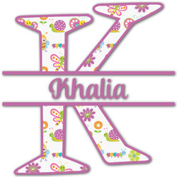 Butterflies Name & Initial Decal - Custom Sized (Personalized)