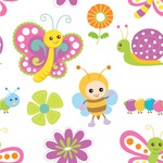 Butterflies Wallpaper & Surface Covering (Water Activated 24"x 24" Sample)