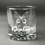 Butterflies Whiskey Glass (Single) (Personalized)