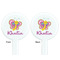 Butterflies White Plastic 7" Stir Stick - Double Sided - Round - Front & Back