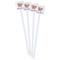 Butterflies White Plastic Stir Stick - Single Sided - Square - Front
