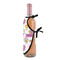 Butterflies Wine Bottle Apron - DETAIL WITH CLIP ON NECK