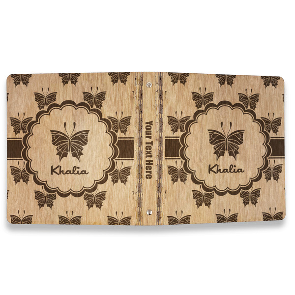 Butterflies Wood 3-Ring Binders - 1" Letter - Approval