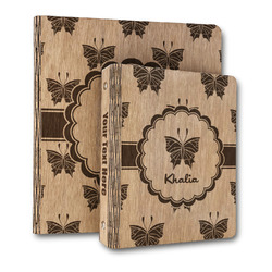 Butterflies Wood 3-Ring Binder (Personalized)