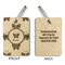 Butterflies Wood Luggage Tags - Rectangle - Approval