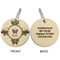 Butterflies Wood Luggage Tags - Round - Approval