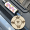 Butterflies Wood Luggage Tags - Round - Lifestyle