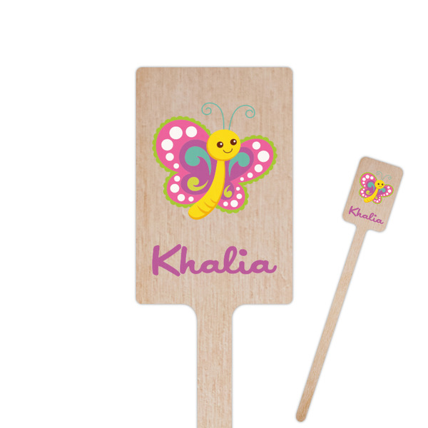 Custom Butterflies Rectangle Wooden Stir Sticks (Personalized)