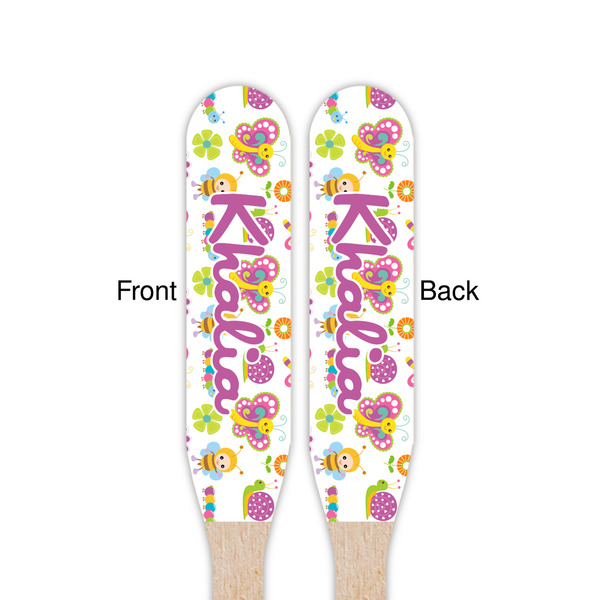 Butterflies Wooden Food Pick - Paddle - Double Sided - Front & Back