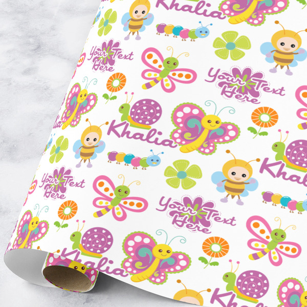 Custom Butterflies Wrapping Paper Roll - Large (Personalized)