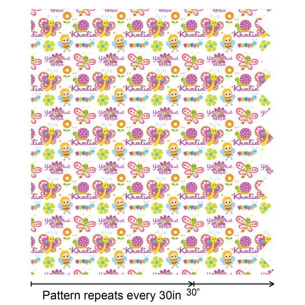 Butterflies Wrapping Paper Roll - Satin - Partial Roll