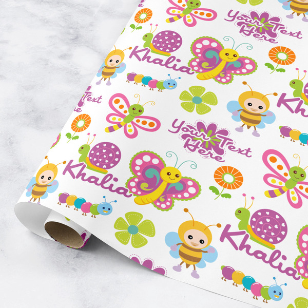 Custom Butterflies Wrapping Paper Roll - Small (Personalized)