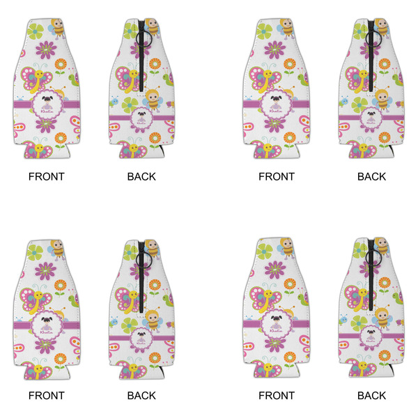Butterflies Zipper Bottle Cooler - Set of 4 - APPROVAL