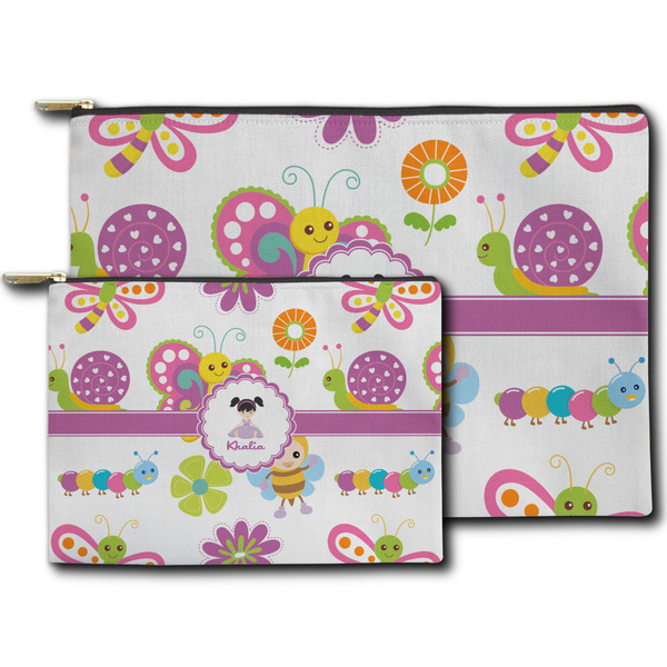 Butterflies Zippered Pouches - Size Comparison