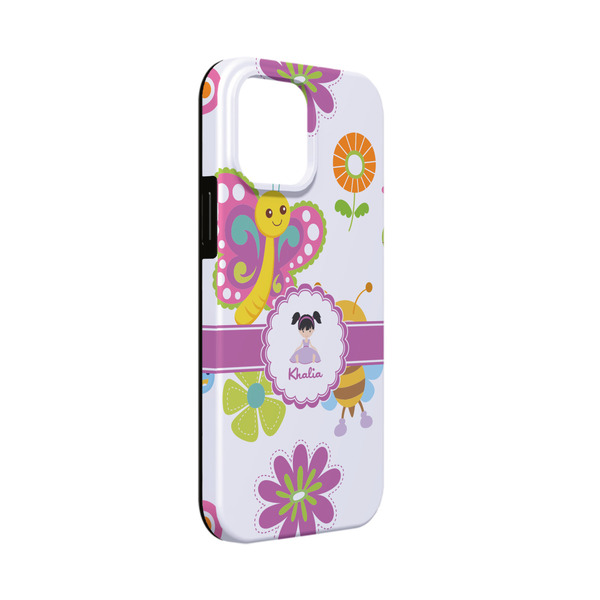 Custom Butterflies iPhone Case - Rubber Lined - iPhone 13 Mini (Personalized)