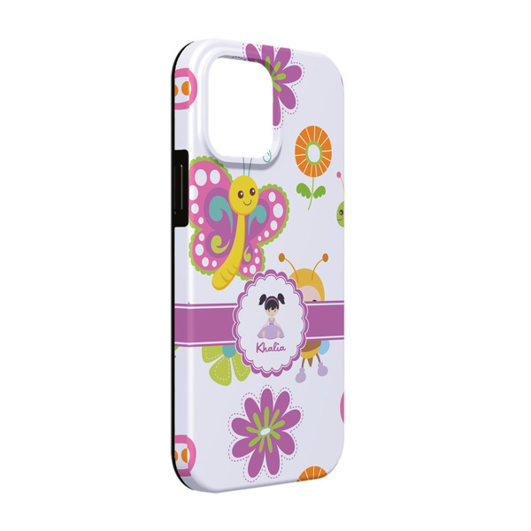 Custom Butterflies iPhone Case - Rubber Lined - iPhone 13 Pro (Personalized)