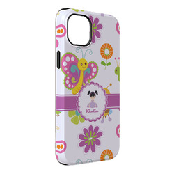 Butterflies iPhone Case - Rubber Lined - iPhone 14 Plus (Personalized)