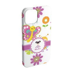 Butterflies iPhone Case - Plastic - iPhone 15 Pro (Personalized)