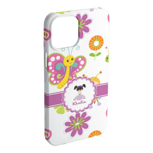 Custom Butterflies iPhone Case - Plastic - iPhone 15 Pro Max (Personalized)