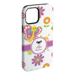 Butterflies iPhone Case - Rubber Lined - iPhone 15 Pro Max (Personalized)
