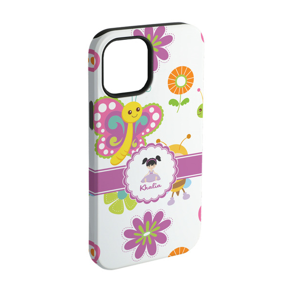 Custom Butterflies iPhone Case - Rubber Lined - iPhone 15 (Personalized)