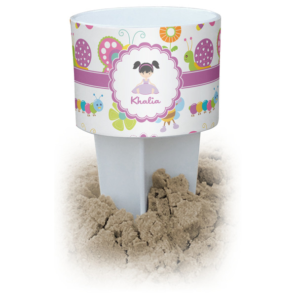 Custom Butterflies White Beach Spiker Drink Holder (Personalized)