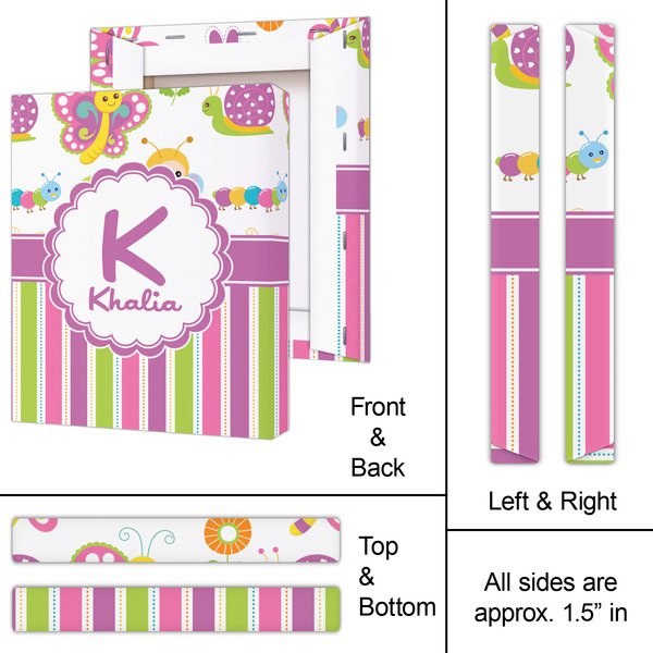 Butterflies & Stripes 11x14 - Canvas Print - Approval