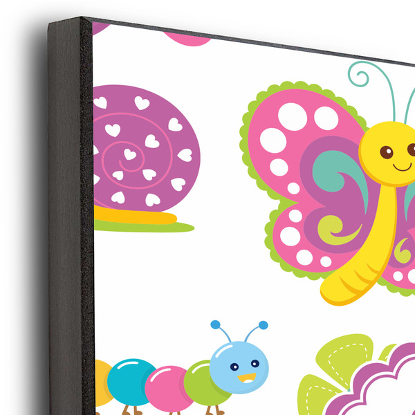 Butterflies & Stripes 11x14 Wood Print - Closeup