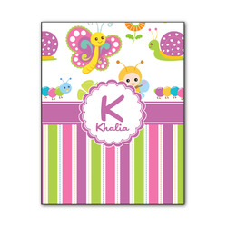 Butterflies & Stripes Wood Print - 11x14 (Personalized)