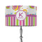 Butterflies & Stripes 12" Drum Lampshade - ON STAND (Fabric)