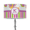 Butterflies & Stripes 12" Drum Lampshade - ON STAND (Poly Film)