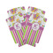 Butterflies & Stripes Can Cooler (tall 12 oz) - Set of 4 (Personalized)