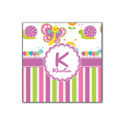 Butterflies & Stripes Wood Print - 12x12 (Personalized)