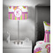 Butterflies & Stripes 13 inch drum lamp shade - in room