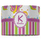 Butterflies & Stripes 16" Drum Lampshade - FRONT (Fabric)
