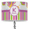Butterflies & Stripes 16" Drum Lampshade - ON STAND (Poly Film)