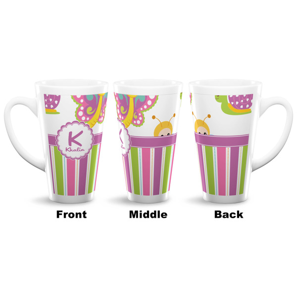 Butterflies & Stripes 16 Oz Latte Mug - Approval